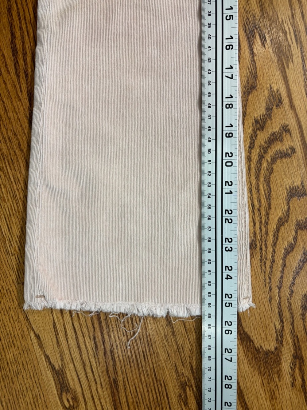 BDG Pale Pink Corduroy Raw Hem Wide-Leg Pants (26) - Picture 7 of 8